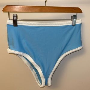 Aerie high waisted blue bikini bottom